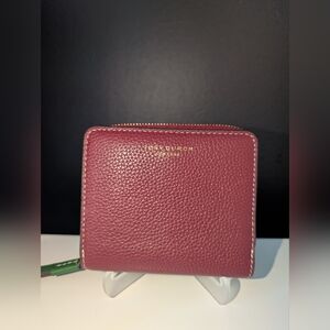 Tory Burch Perry Color-Block Bi-Fold Small Wallet With Tory-Branded Dust Bag